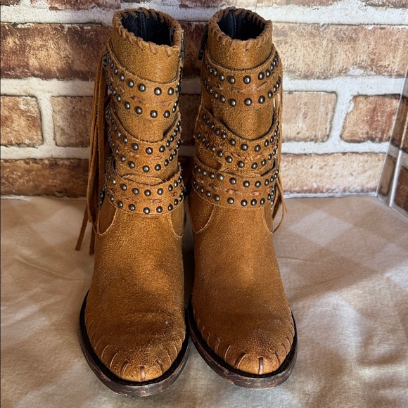 Double D Ranch Fringe ankle boots 8.5 - Picture 4 of 9